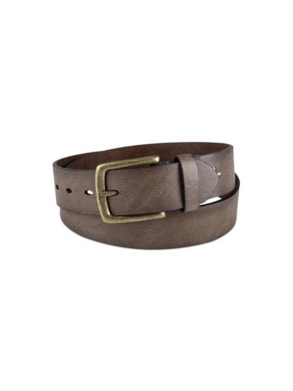 Sun + Stone Men Dark Brown Adjustable Faux Leather Casual Belt Size M 34-36